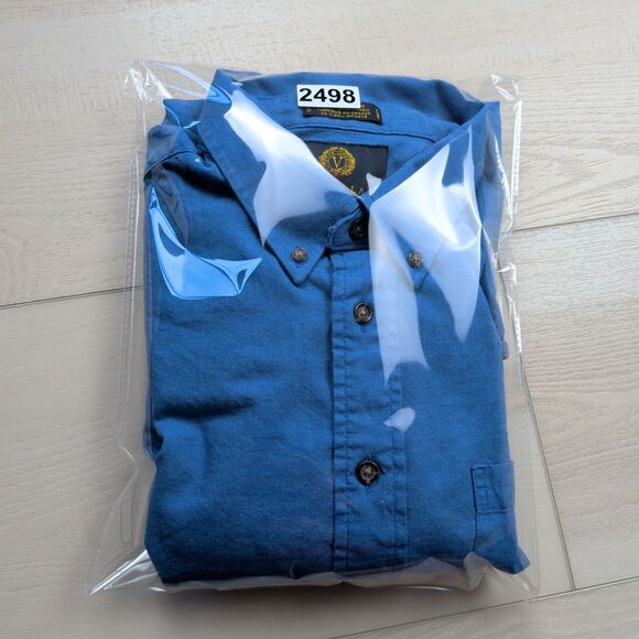 Viyella Shirt Mens L Traditional Fit Cotton Wool Long Sleeve Made in Canada - Picture 9 of 9